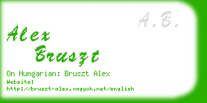 alex bruszt business card